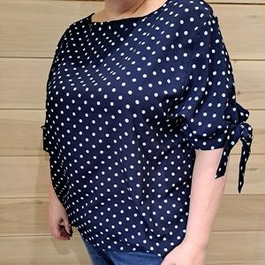 22/24 Polka Dot Blouse with bow ties